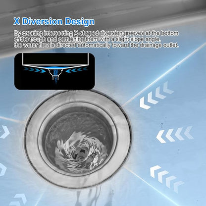 PEPO 23 Inch Undermount Kitchen Sink 23x18 16 Gauge Stainless Steel Single Bowl Small Bar Sink with Drain and Bottom Grid