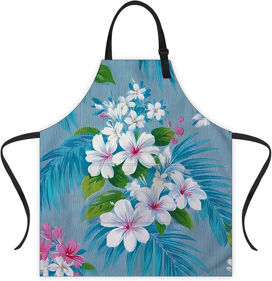 Apron Adjustable Waterproof with Two Deep Pockets Wowen men for Summer BBQ Pool Parties & Resorts