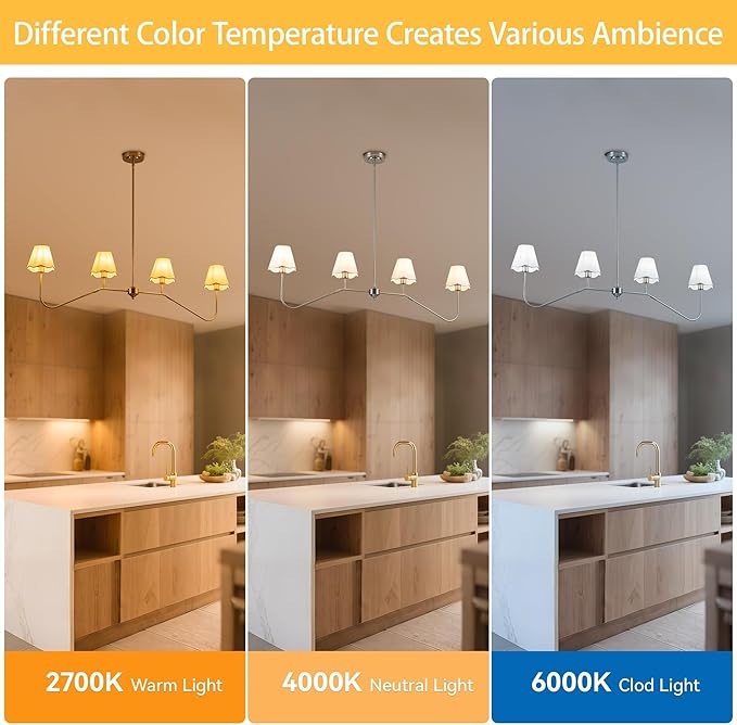 MAYNA 47" Contemporary Brushed Nickel Kitchen Island Chandelier, 4-Light Kitchen Table Light Fixture Over Island, Adjustable Hanging Linear Light Fixture for Dining Room, E12 Base