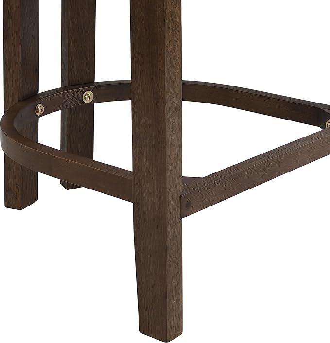Christopher Knight Home Minso Bar Table and Chairs Set of 2, 3 Piece Bar Table Set with Upholstered Counter Stool, Rubberwood Counter Height Dining Set for 2, Walnut+Beige