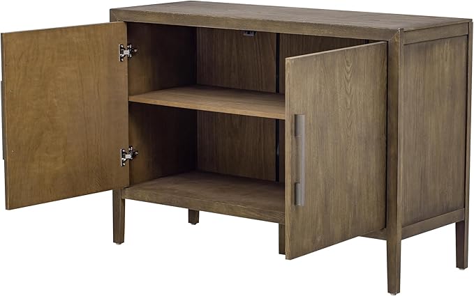 Merax Modern Rustic Wood Buffet Sideboard with Storage Shelf, 2 Doors Coffee Bar Cabinet TV Stand for Bedroom Living Room Dinning Room Kitchen Espresso