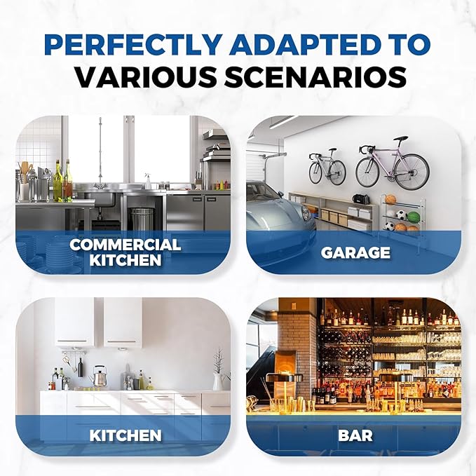 Profeeshaw Stainless Steel Microwave Shelf 18"x24", Heavy Duty Wall Mounted Floating Shelf, NSF Certified Appliance Rack for Commercial & Home Kitchens, Restaurants, Hotels, Bars