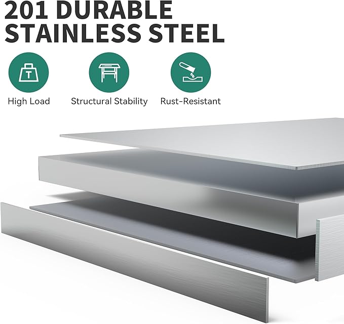 YITAHOME 72"x24" Stainless Steel Work Table with 3 Drawers & Upper Shelf, NSF-Certified Commercial Metal Table with 72"x12" Overshelf, Utility Prep Station