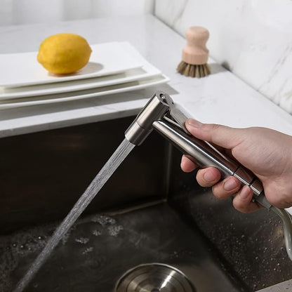 Wall Mount Kitchen Sink Faucet 4"/6"/8" Center, Folding Commercial Faucet, Pot Filler Faucet with Side Sprayer