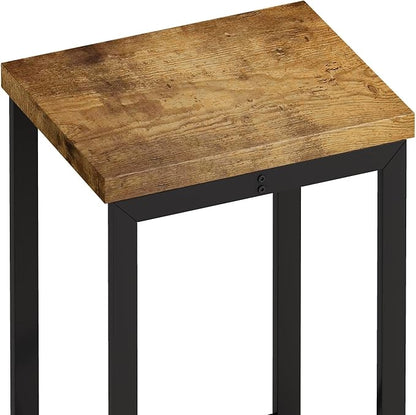 4 Piece Modern Design Kitchen Dining Table,1 Bar Table and Small Kitchen Table Set for 3,Wooden Counter Height Table Set for Kitchen,Convenient Hanging Stool Design,Dining Room Island Table (Natural)