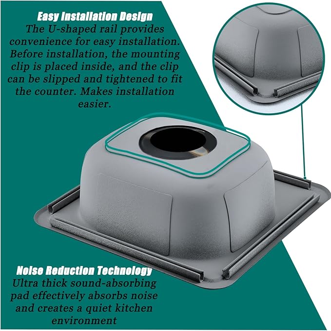 25 Inch Drop In Kitchen Sink Black-Bokaiya 25x22 Drop In Sink Black Stainless Steel 18 Gauge Single Bowl Outdoor Top Mount Kitchen Sinks with Dish Grid