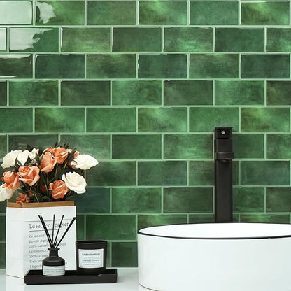 STICKGOO 10-Sheet Subway Tile Peel and Stick Backsplash, Self Adhesive Vinyl Wall Tiles, Stick on Backsplash for Kitchen and Bathroom(Thicker Design)