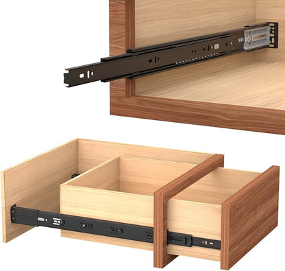 LONTAN Rear Mounting Brackets for Drawer Slide 2 Pairs Black Cabinet Drawer Bracket for Face Frame Cabinets for 1.77 inch(45mm) Width Furniture Gildes