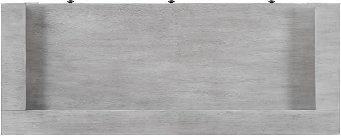 VilroCaz 4-Piece Counter Height Extra Long Dining Table Set with 3 Drawers and Upholstered Stools, Rubber Wood Dining Table Set Home Bar Set with Footrest and USB Port (Grey-B1)