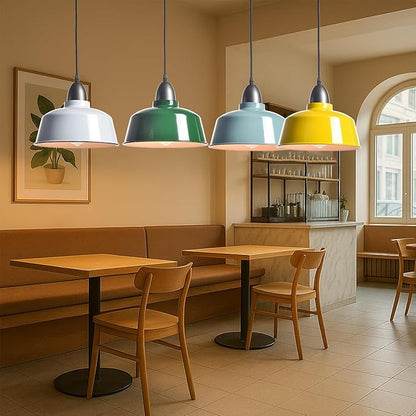 Modern Farmhouse Blue Pendant Lights Kitchen Island Macarons Dome Pendant Light for Home Bar Countertop Canteen Dining Room Bedroom Restaurant Bathroom