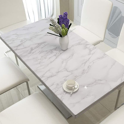 Art3d 120"x17.3" Self-Adhesive Wallpaper, Peel and Stick Grey Marble Paper, Matt