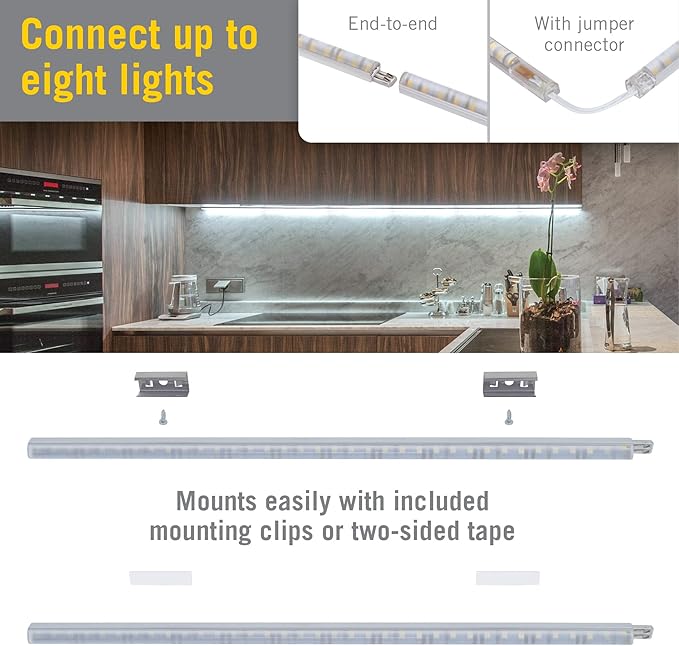Armacost Lighting RigidStrip 12V 12" Linkable LED Strip Light Diffuser Kit 3000K 311120