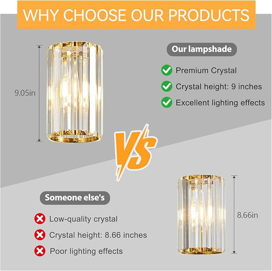 Gold Pendant Lighting Modern Pendant Light Mini Crystal Chandeliers Adjustable Pendant Light Fixture for Kitchen Island Dinning Room Corridor Bedroom (Gold 1-Light)