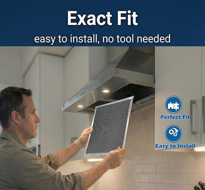 2X BPSF30 99010308 WB02X10707 compatible with GE and Broan QS WS NON-Ducted Thick Range Hood Charcoal Carbon Filters 10.8 X 13.3 X 0.09 inches (2)