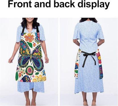 Apron Adjustable Waterproof with Two Deep Pockets Wowen men for Summer BBQ Pool Parties & Resorts