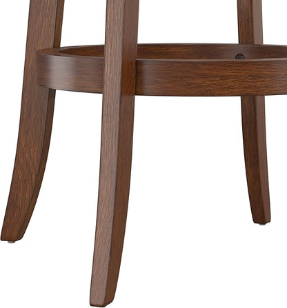 Hillsdale 29.5" Savana Wood Swival Bar Height Stool, Cherry