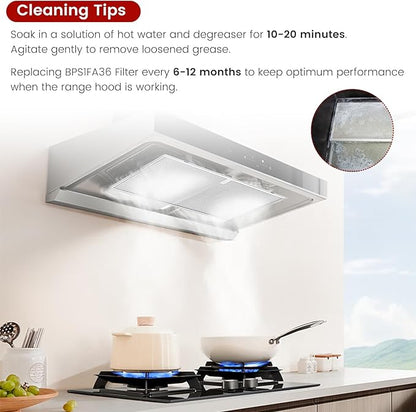 𝟮𝟬𝟮𝟲 𝙐𝙥𝙜𝙧𝙖𝙙𝙚𝙙 BPS1FA36 Aluminum Range Hood Filter by puxyblue 11-3/4" X 17-1/4" X 3/8" Replace WB02X10706 S99010300 AP5613213 Fit for Broan QS1 Series NuTone WS1 Series Kenmore 233 Series