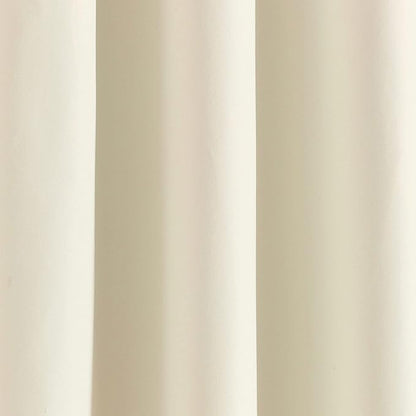 Lush Decor Allison Ruffle 100% Blackout Window Curtain Single 40" W x 84" L Ivory - Cream Blackout Curtains for Bedroom or Nursery - Coquette Curtains