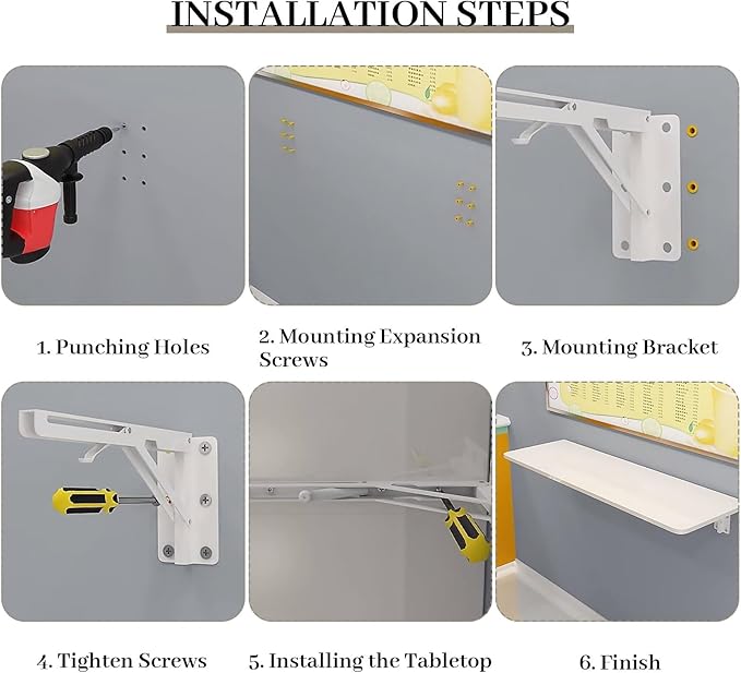 Hanging Home Narrow Long Table Wall Desk Fold Wall Table Wall Hanging Dining Table Kitchen Restaurant Home Bar Work Table Folding Table Bar Tables Workbench Easy to Install Space Saving(Black,47.2x15.