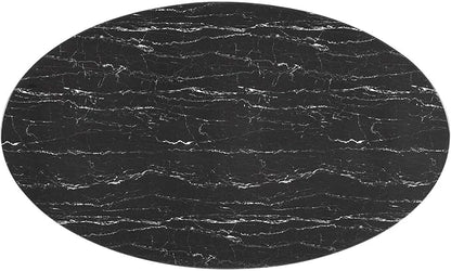 Modway Lippa Oval Artificial Marble 78" Dining Table