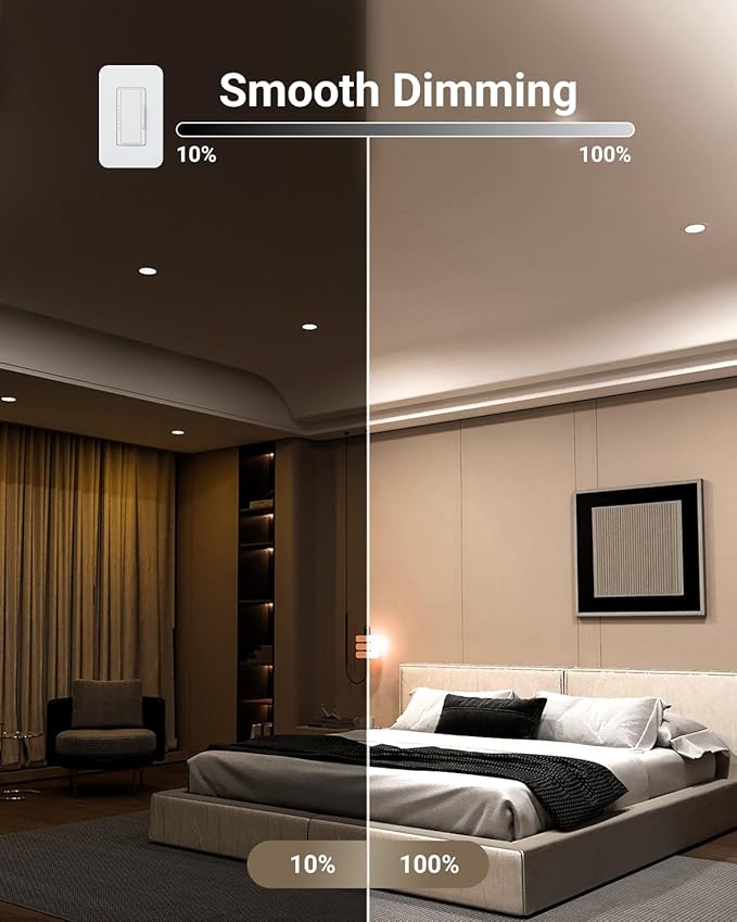 Sunco 6 Pack 4 Inch LED Recessed Lights, Slim Canless Ceiling Lighting, 650 LM, 10W (60W Equivalent), 5000K Daylight, Dimmable, Wafer Thin, Ultra Thin with Junction Box ETL