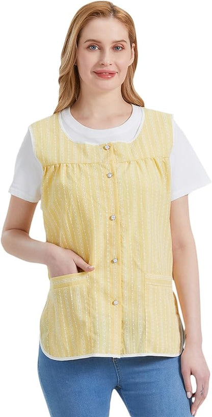 Nanxson Cobbler Aprons for Women with Pockets Smock Apron with Buttons for Cooking Chef Kitchen CF3152