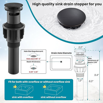 gotonovo Bathroom Faucet 3 Hole 8 Inch Widespread Bathroom Sink Faucet 2 Cross Handles Vintage Lavatory Vanity Mixer Tap with Pop Up Drain, HOT Cold Label, Oil-Rubbed Bronze