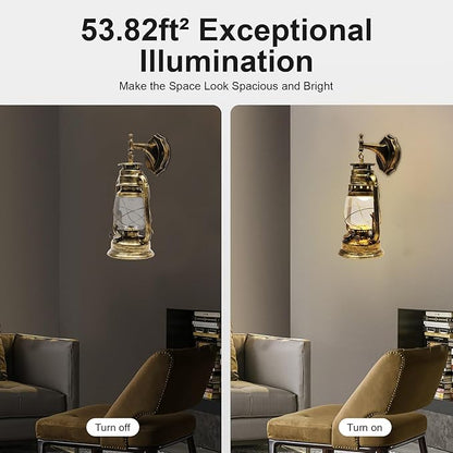 Wall Porch Light Vintage Rustic Lantern Lamp Indoor Outdoor Industrial Retro E27 Wall Lighting Fixture for Wall, Garage, Front Porch (C)