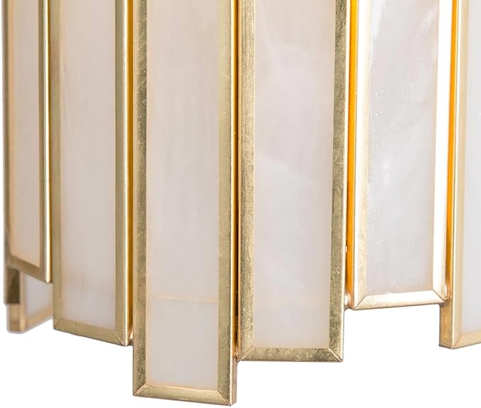 Optimant Lighting Gold Pendant Lighting, Modern Glass Cylinder Hanging Light Fixture for Kitchen Island, Hallway, Foyer, Bedroom and Dining Room