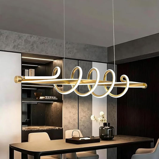 Modern Gold Chandelier Led Chandelier Modern Chandelier for Dining Room Light Fixture,L39.3 Modern Led Pendant Light for Kitchen Island Lighting Dimmable with Remote