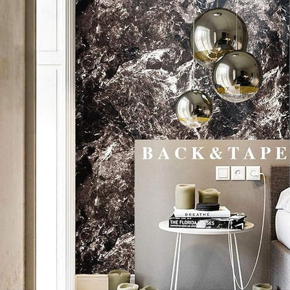 Livelynine Dark Marble Wallpaper for Counter Top Covers Peel and Stick Countertops for Kitchen Waterproof Marble Contact Paper for Countertops Counter Table Desk Covers Furniture Wrap 15.8"x78.8"