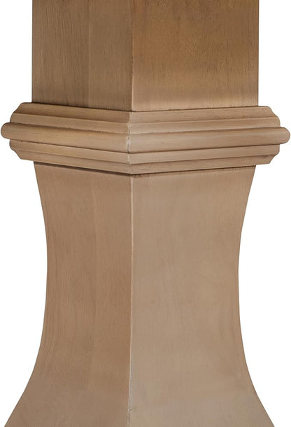 Christopher Knight Home Mundo Round Dining Table for 4, Rustic Wooden Kitchen Table with Pedestal Base, Circle Farmhouse Dinner Furniture for Dining Room, Kitchen, Living Room, Light Natural