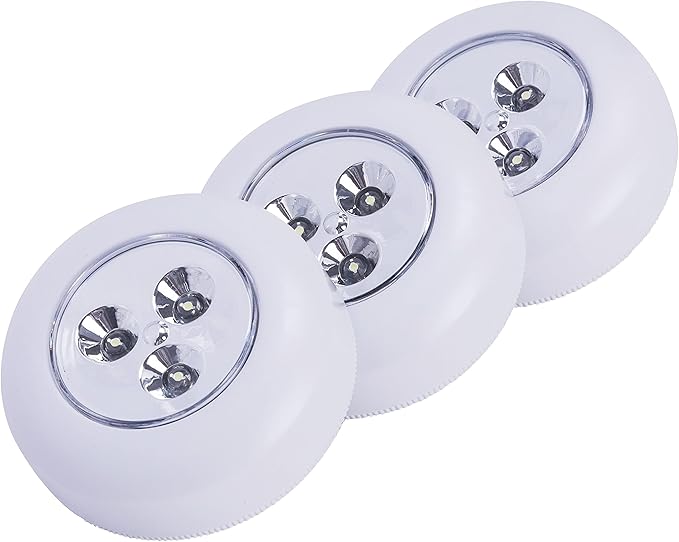 LIGHT IT! By Fulcrum, 30010-308 Stick-On Light, White, 3 Pack