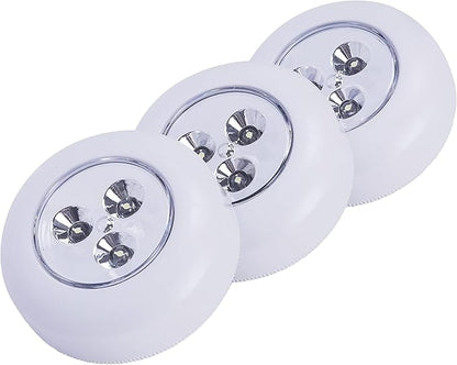 LIGHT IT! By Fulcrum, 30010-308 Stick-On Light, White, 3 Pack