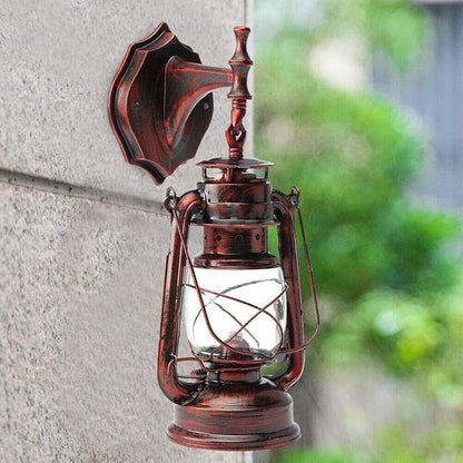 Wall Porch Light Vintage Rustic Lantern Lamp Indoor Outdoor Industrial Retro E27 Wall Lighting Fixture for Wall, Garage, Front Porch (B)