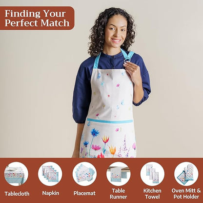 Maison d' Hermine 100% Cotton Apron for women with Pocket Kitchen Chef Apron for Men Cooking Mothers Day Gifts