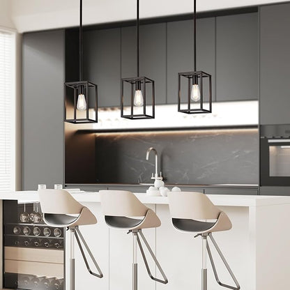 Kitchen Light fixtures Pendant Lighting Chandeliers for Dining Rooms, Mini Pendant Lights 1-Light Modern Hanging Light Fixture Matte Oil-Rubbed Bronze Industrial for Kitchen Island