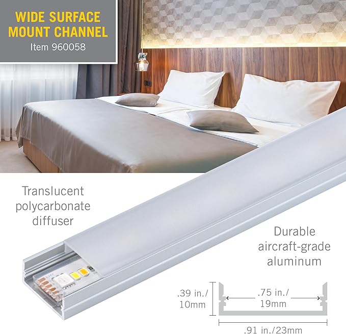 Armacost Lighting Recess Drywall Mount LED Tape Light Accessory Pack, Grey 960008