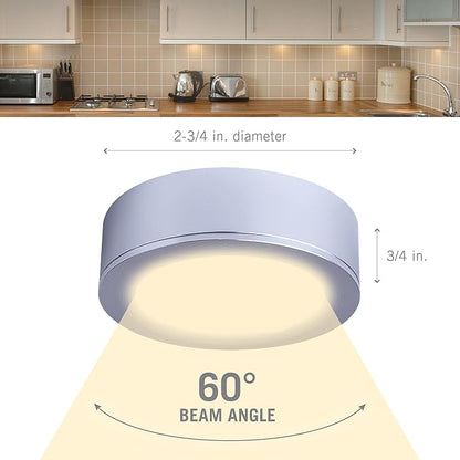 Armacost Lighting TriVue Under Cabinet LED Puck Light Recessed Downlight, 2700K, Matte White, 213312