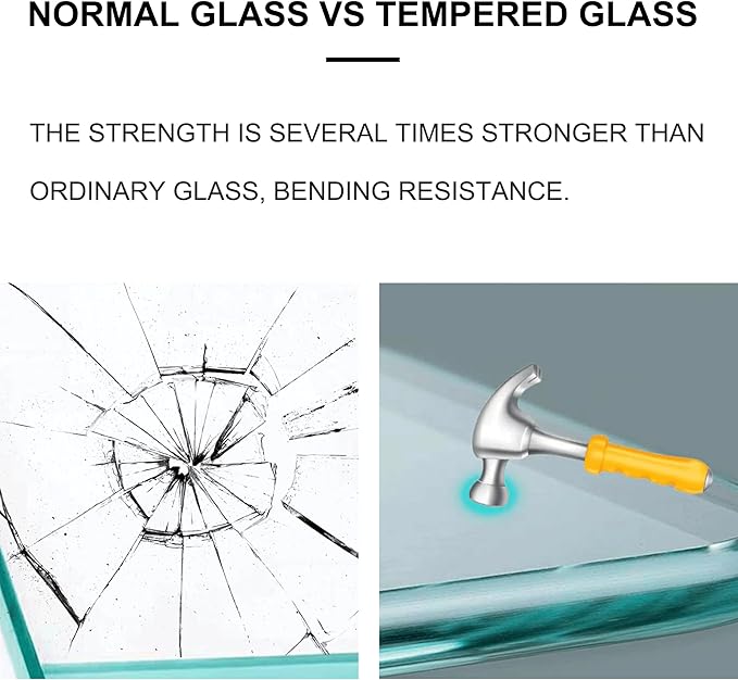 18" Inch Round Glass Table Top 0.24" Inch Thick Tempered Pencil Polished Edge Glass Table Top, for Dining, Coffee, Restaurant, Coffee Table