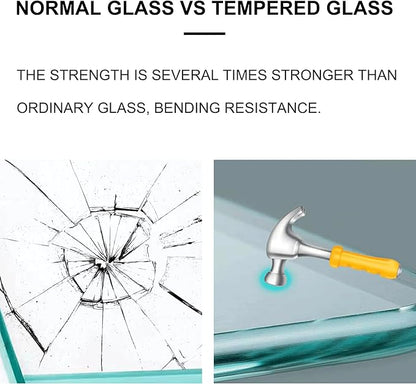 18" Inch Round Glass Table Top 0.24" Inch Thick Tempered Pencil Polished Edge Glass Table Top, for Dining, Coffee, Restaurant, Coffee Table