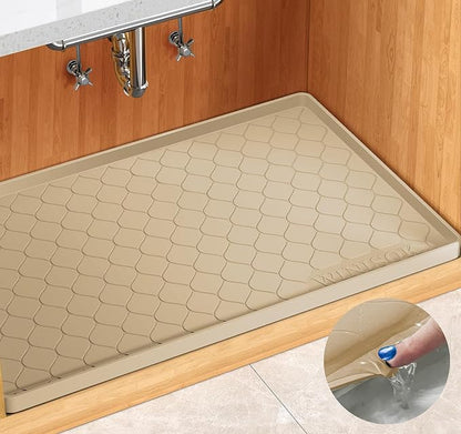 Winisok Silicone Under Sink Mat 28" x 19", kitchen Essentials and Gadgets, Shelf liner and Cabinet Protector, Home Organizers and Storage, Waterproof Bathroom Tray