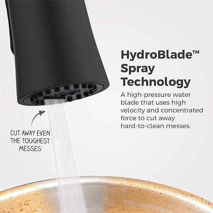 Pfister Alderwood Kitchen Faucet with Pull Down Sprayer and Soap Dispenser, Single Handle, NSF Certified, Matte Black Finish, F5297AWB