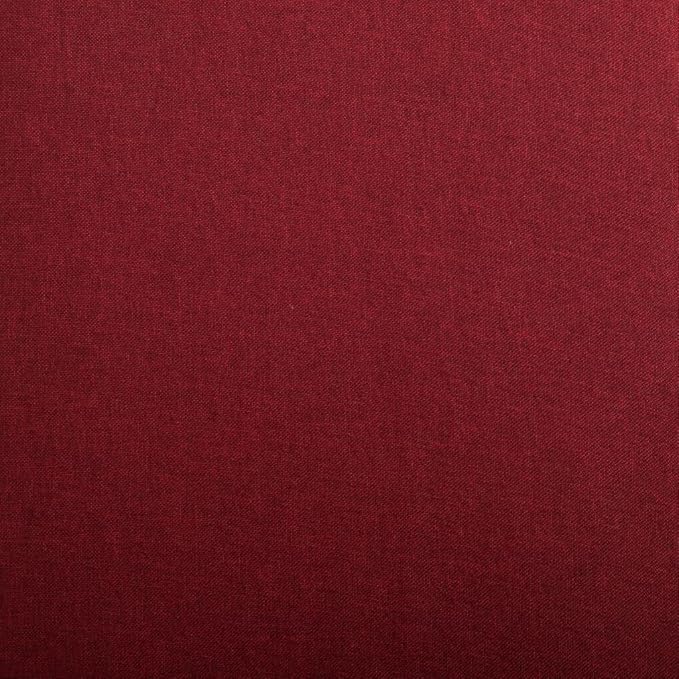 Wine Red Fabric Dining Chairs Set of 2 with Rubber Wood Frame, Ergonomic Soft Upholstered Seats for Kitchen Dining Room and Farmhouse Style Decor
