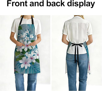 Apron Adjustable Waterproof with Two Deep Pockets Wowen men for Summer BBQ Pool Parties & Resorts