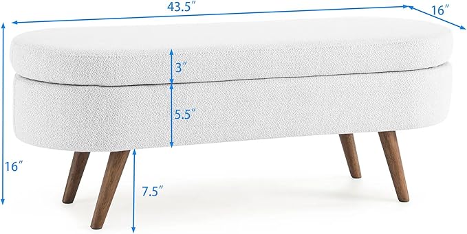Modern Ottoman Bench with Storage - Versatile Bedside Pouf, Footstool, Toy Storage Ottoman for Bedroom, Living Room, Hallway Entryway, Multi-Use Furniture,Green-Foam