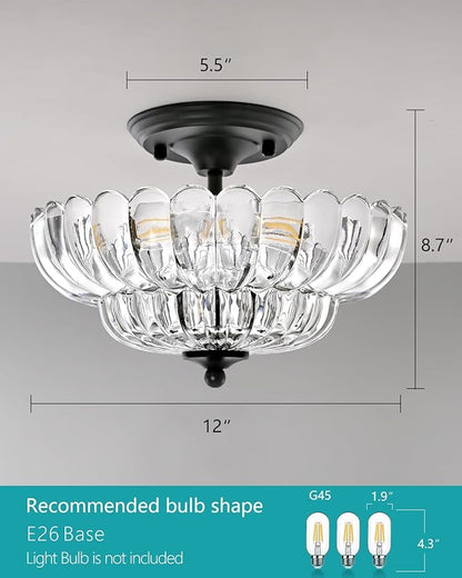 Modern Glass Ceiling Lights, Suitable for Kitchens, Living Rooms, bedrooms, bathrooms, and hallways.