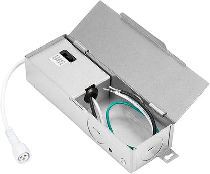 Maxxima 2 in. Ultra-Thin Recessed Anti-Glare LED Downlight - Canless IC Rated, 500 Lumens, 5 Color Temperature Selectable 2700K/3000K/3500K/4000K/5000K, Dimmable Square White Trim, 90 CRI