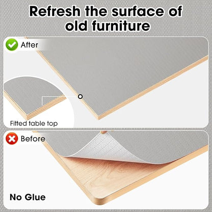 Drawer and Shelf Liner, Non-Slip Kitchen Cabinet Liners Non-Adhesive Thick Strong Grip Waterproof Washable Mats Protect Dresser Shelves Cupboard Bathroom Cabinets, Light Gray, 18 in X 10 FT