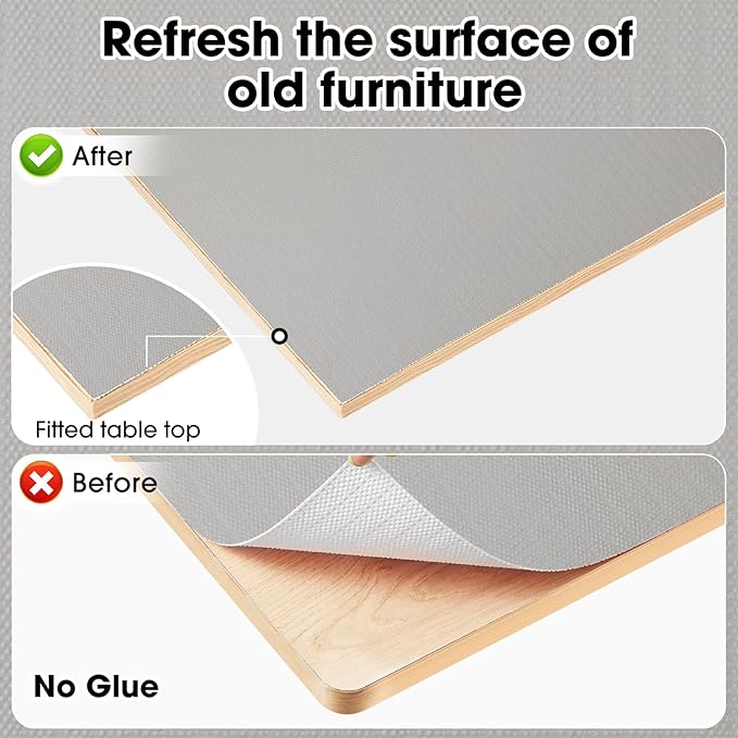 Drawer and Shelf Liner, Non-Slip Kitchen Cabinet Liners Non-Adhesive Thick Strong Grip Waterproof Washable Mats Protect Dresser Shelves Cupboard Bathroom Cabinets, Light Gray, 24 in X 20 FT